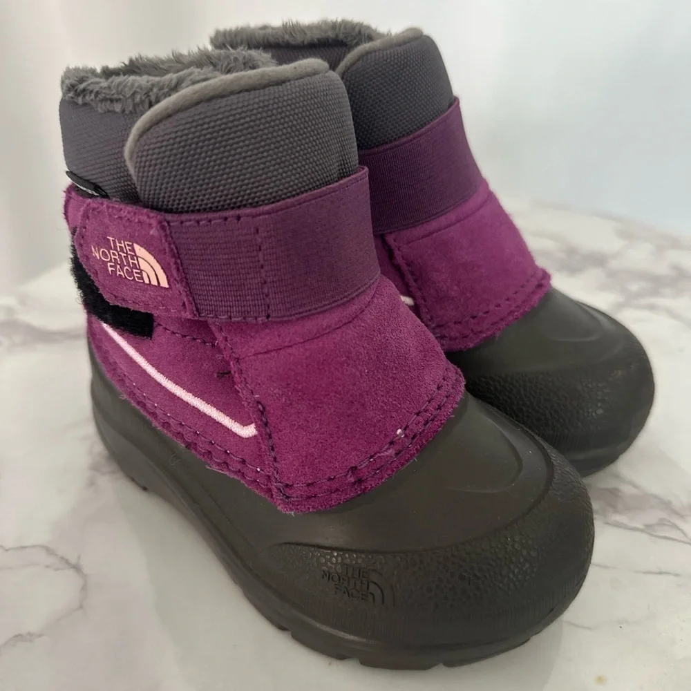 The North Face Purple/Gray Waterproof Girl Boots (SH85)